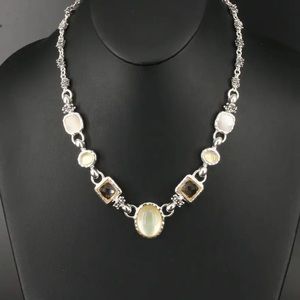 Michael Dawkins Citrine and Mother-of-Pearl Sterling Necklace